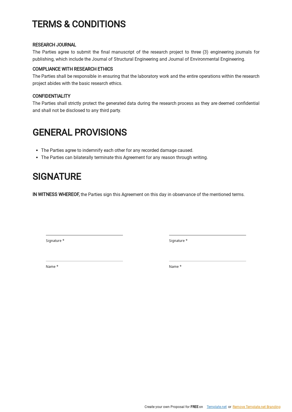 FREE Cooperative Research And Development Agreement Template In Google ...