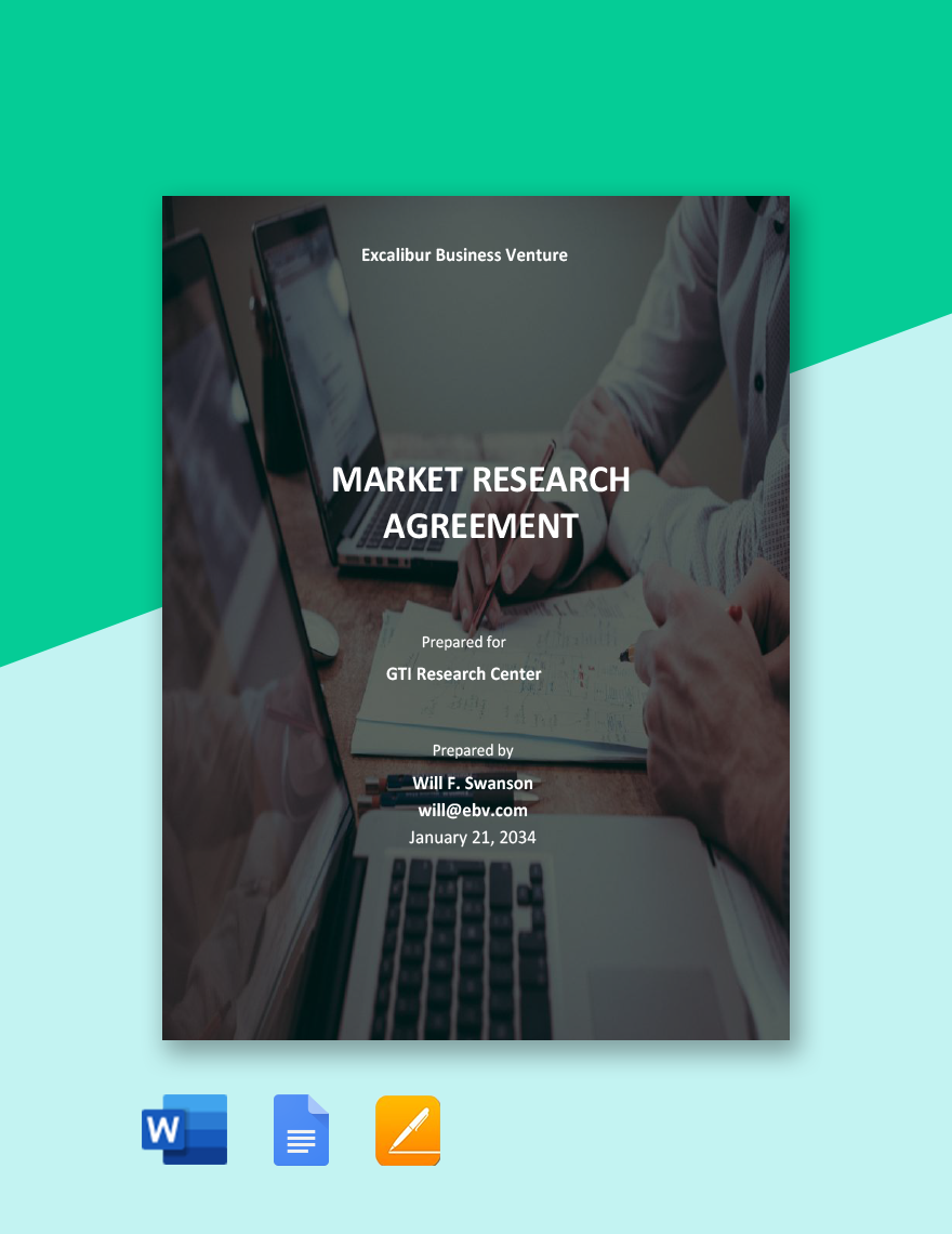 Market Research Agreement Template in Word, Google Docs, PDF, Apple Pages