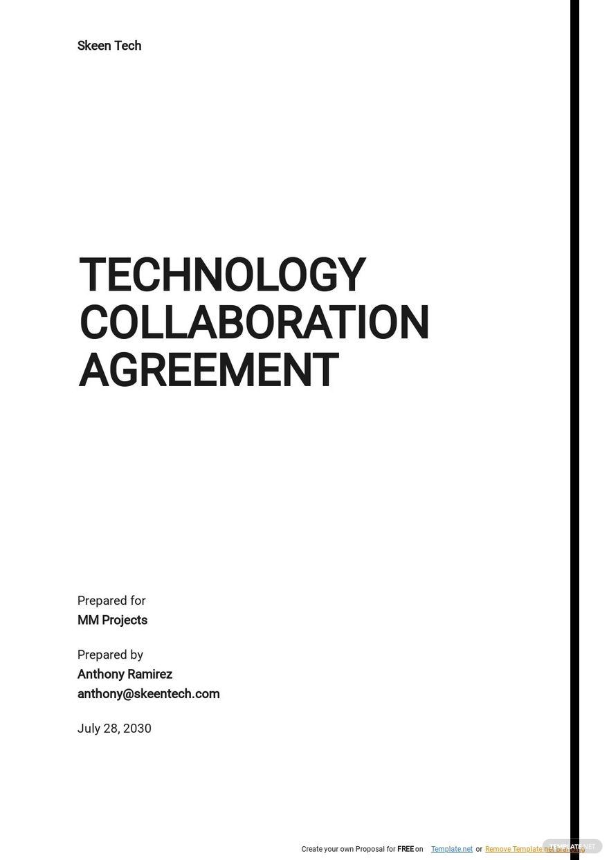 Technology Collaboration Agreement Template