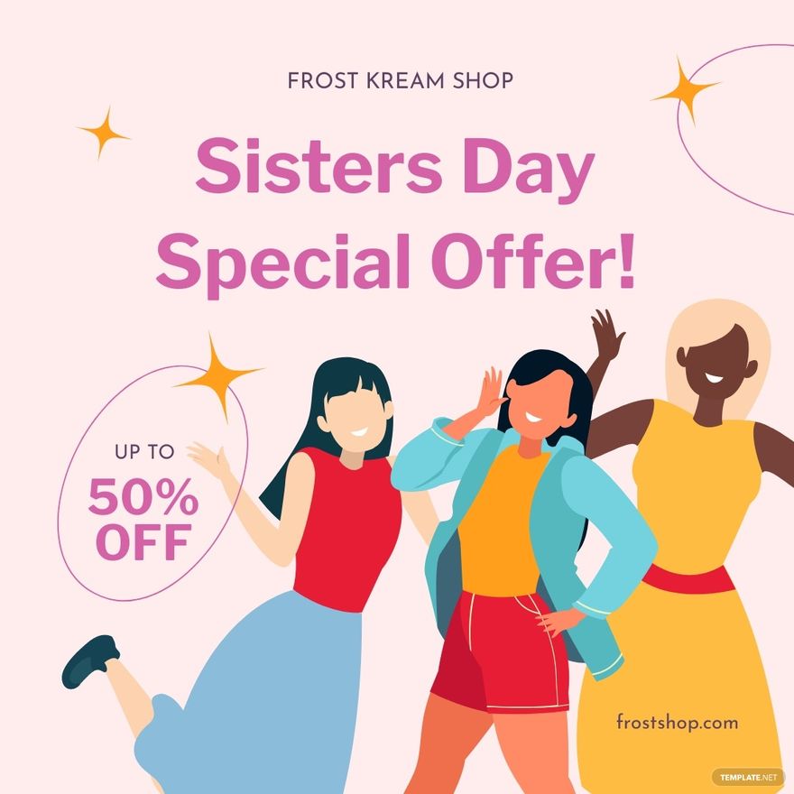 Sisters Day Offer Instagram Ad Template