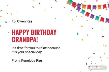 Birthday Card Template For Grandpa