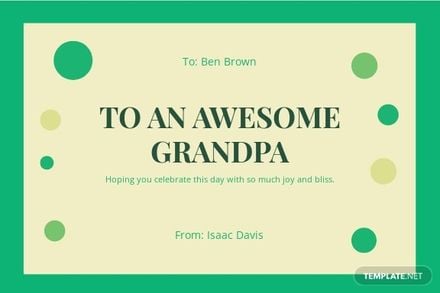 Birthday Card Template For Great Grandpa