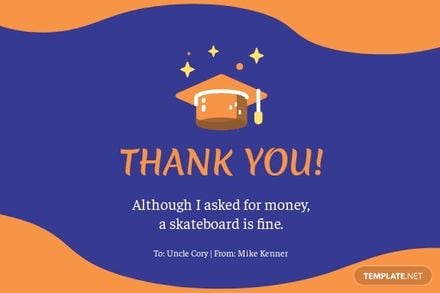 Funny Graduation Thank You Card Template