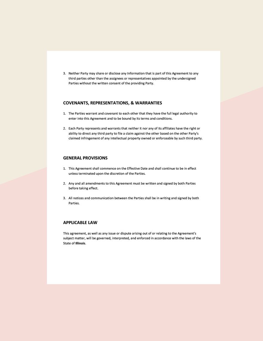 Strategic Cooperation Agreement Template 