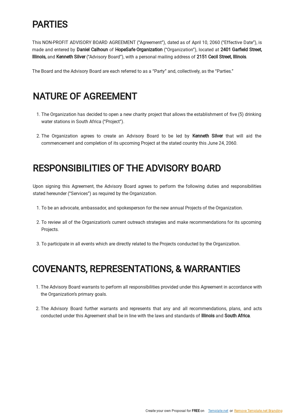 Non Profit Advisory Board Agreement Template  1.jpe