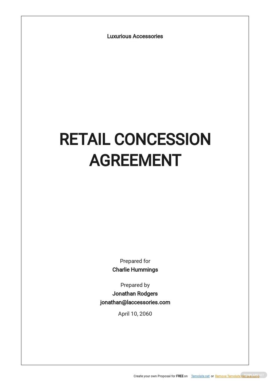 Free Retail Concession Agreement Template .jpe