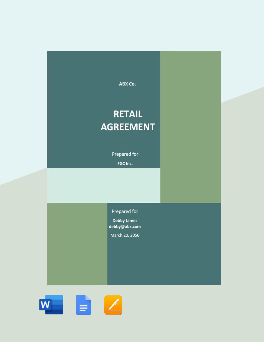 Retailer Agreement Template in Word, Google Docs, Apple Pages