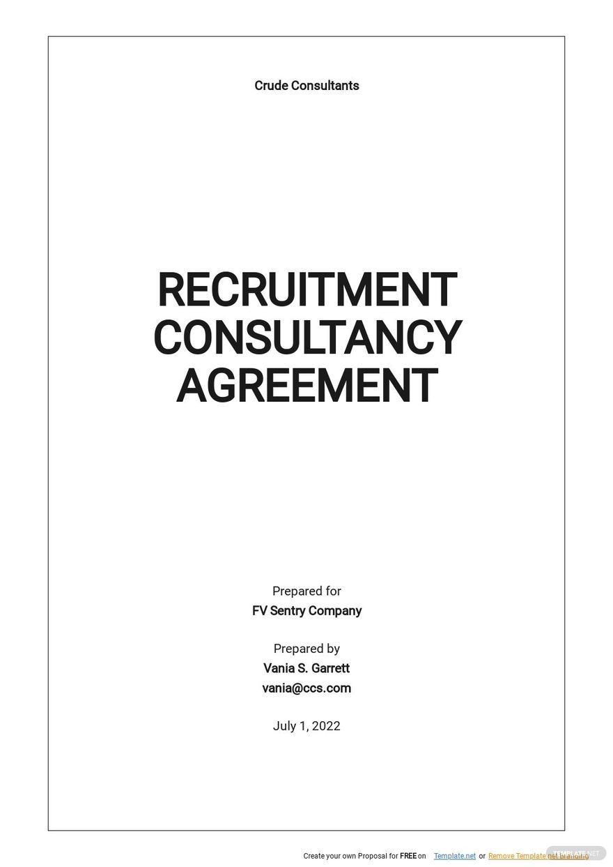 Recruitment Consultancy Agreement Template - Google Docs, Word, Apple ...