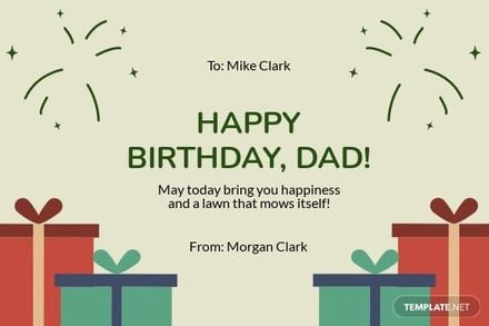 Creative Birthday Card Template For Dad