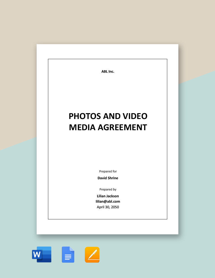 Video Content Contract Video Production Agreement Contract Template - Google Docs, Word, Apple ...
