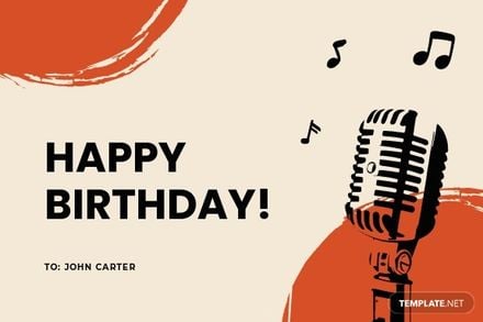 Musical Birthday Card Template For Brother in Word, Google Docs, Illustrator, PSD, Publisher