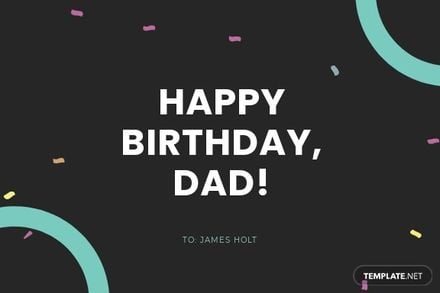 Birthday Card Template For Dad in Word, Google Docs, Illustrator, PSD, Publisher