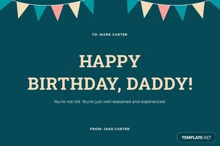 Happy Birthday Card Template For Dad