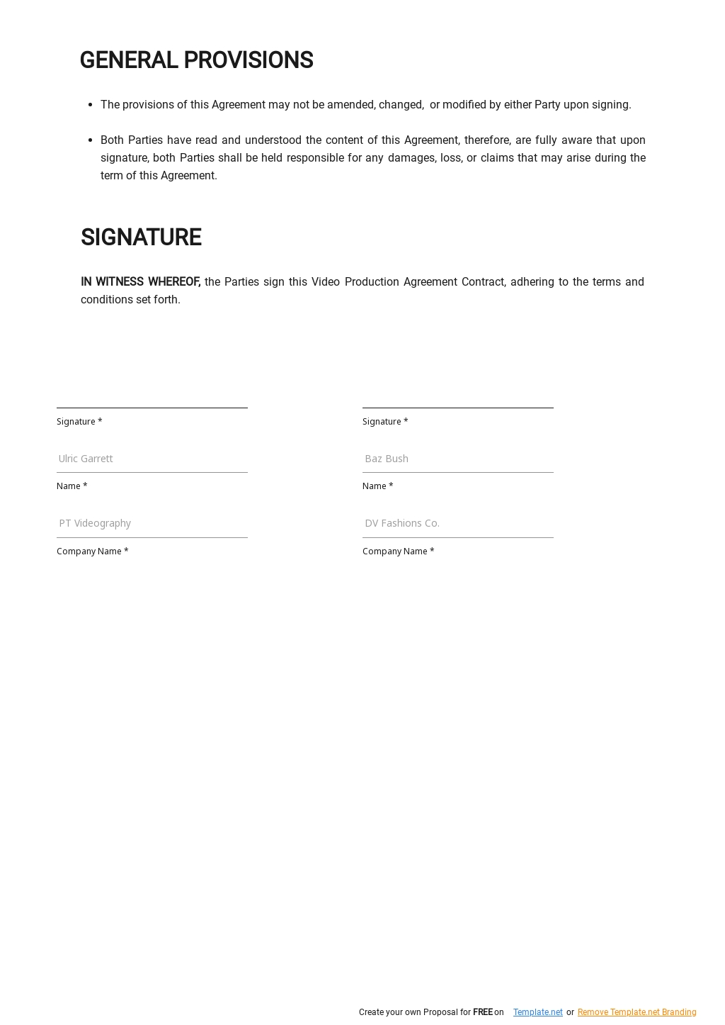 Free Video Production Agreement Contract Template 2.jpe