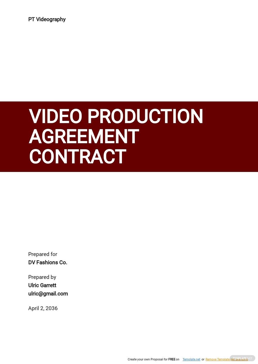 Free Video Production Agreement Contract Template.jpe