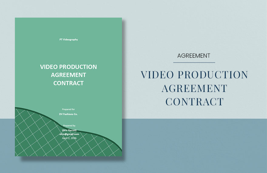 Video Agreement Templates Documents Design Free Download