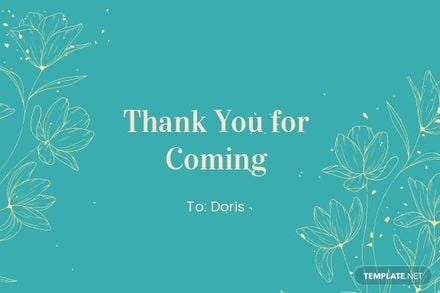 Baby Baptism Thank You Card Template