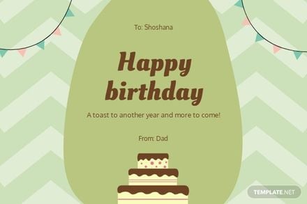 Special Birthday Card Template For Daughter