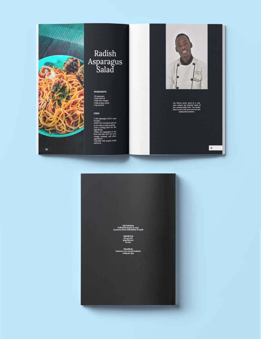 Elegant Journal Cookbook Template Format
