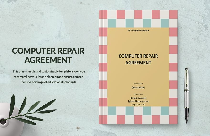 Computer Repair Agreement Template