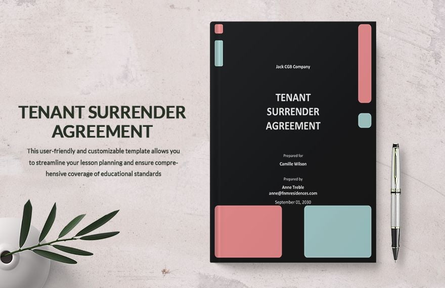 Tenant Surrender Agreement Template