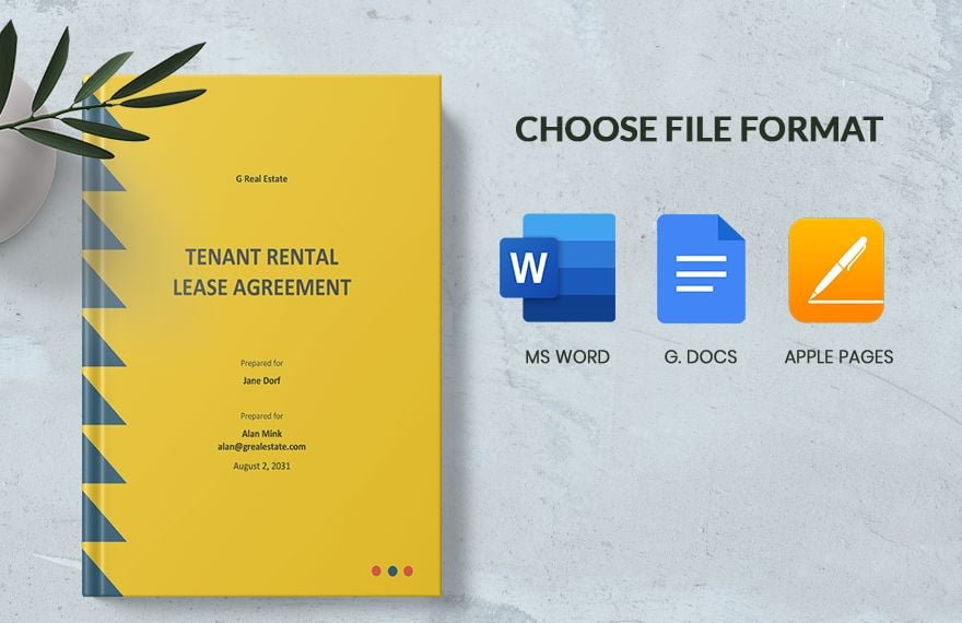 Tenant Rental Lease Agreement Template