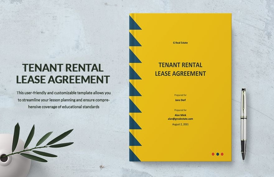 Tenant Rental Lease Agreement Template
