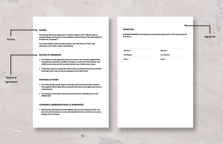 Share Exchange Agreement Template