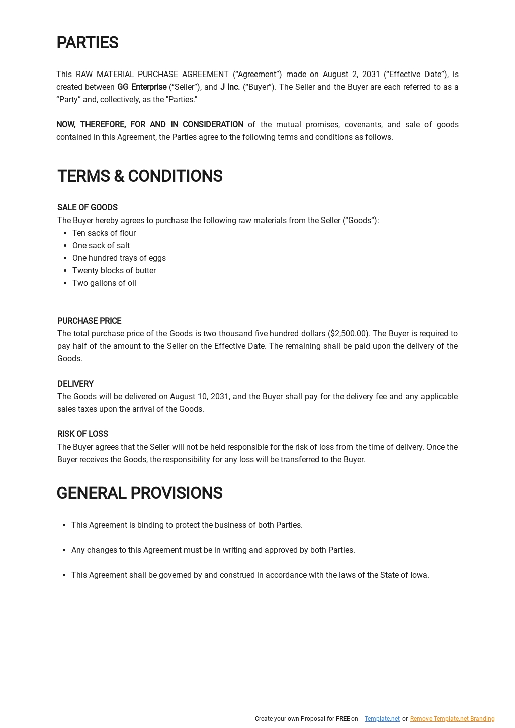 product-supply-agreement-template-free-printable-templates