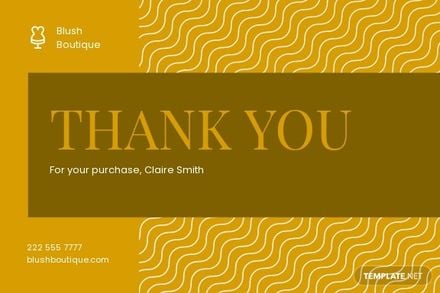 Business Thank You Greeting Card Template