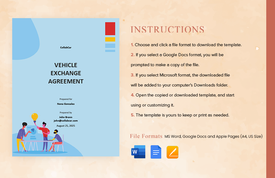 Vehicle Exchange Agreement Template