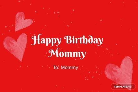 Toddler Birthday Card Template for Mom