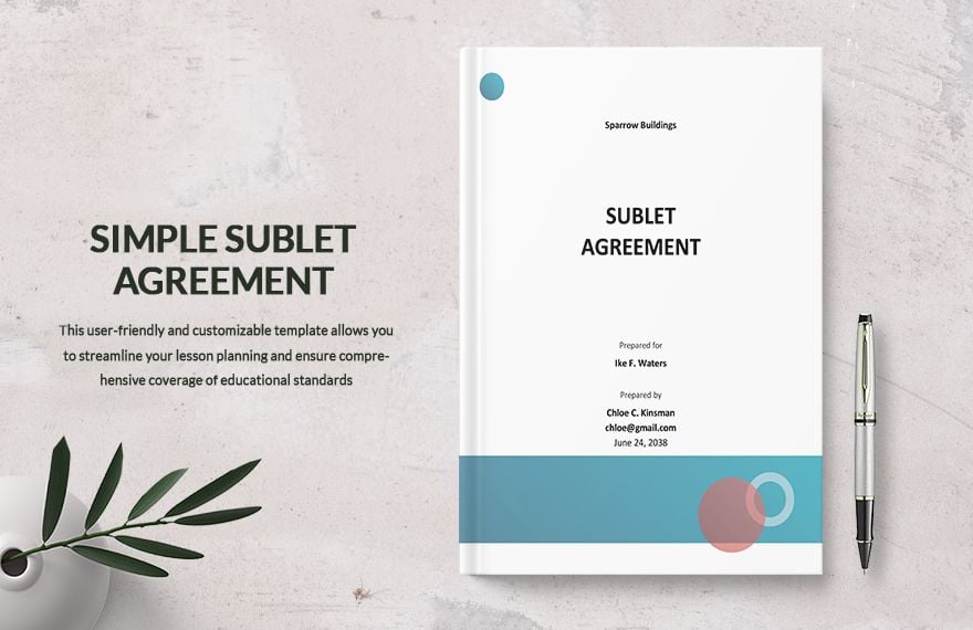 Simple Sublet Agreement Template