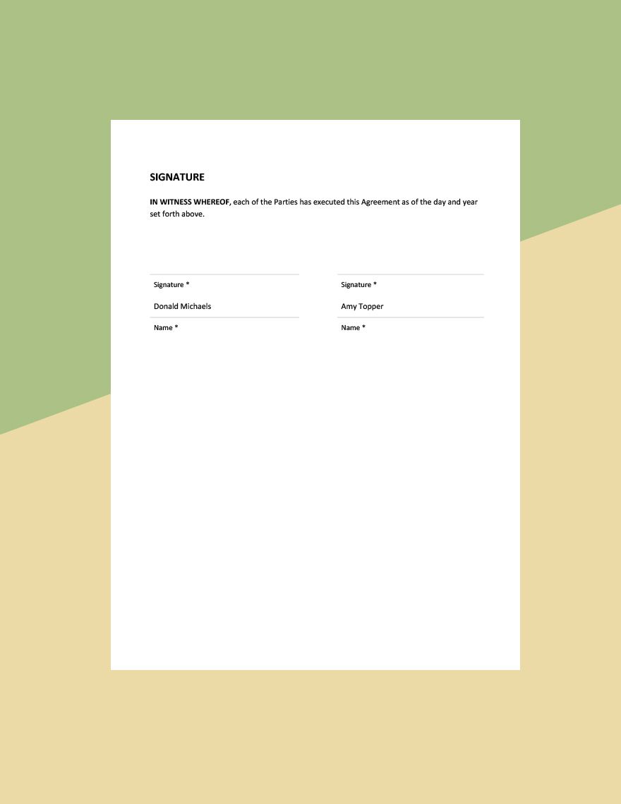 Land Exchange Agreement Template