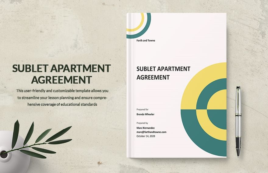 Free Sublet Apartment Agreement Template in Word, Google Docs, Apple Pages