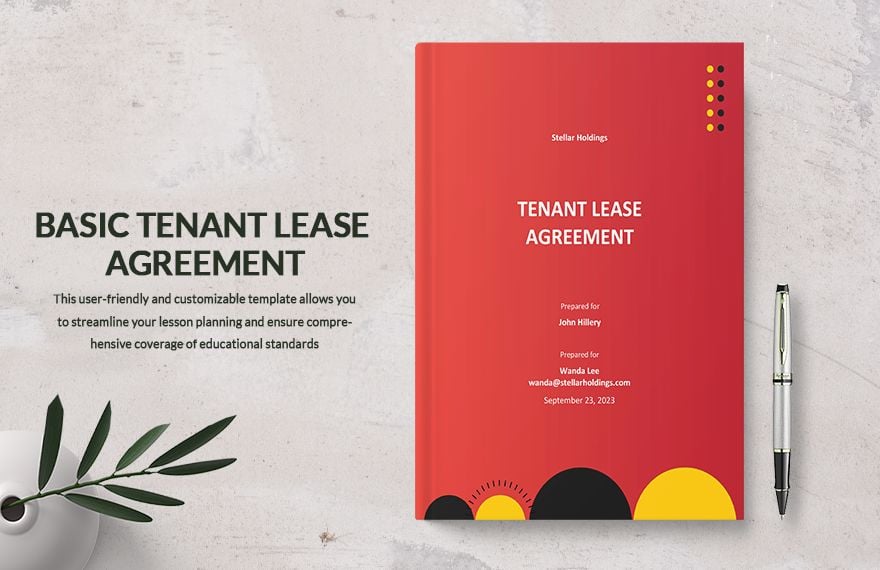 Free Basic Tenant Lease Agreement Template in Word, Google Docs, Apple Pages