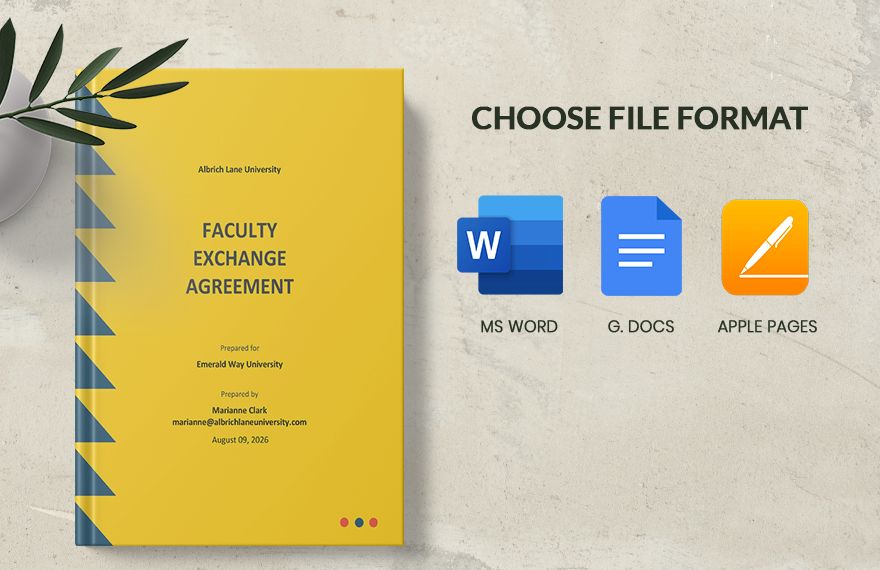 Faculty Exchange Agreement Template