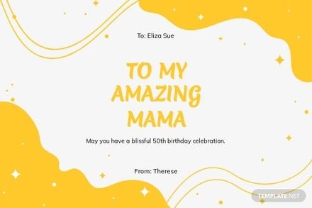 Free Special Birthday Card Template For Mom