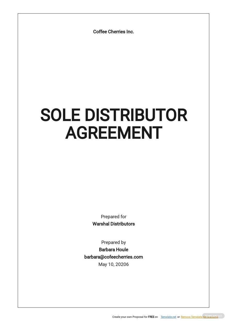 Sole Distributor Agreement Template.jpe
