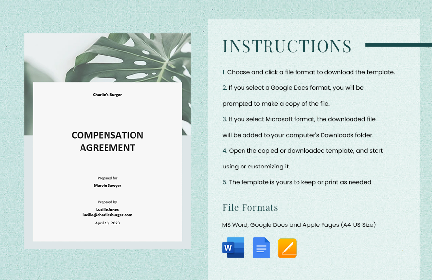 Basic Compensation Agreement Template