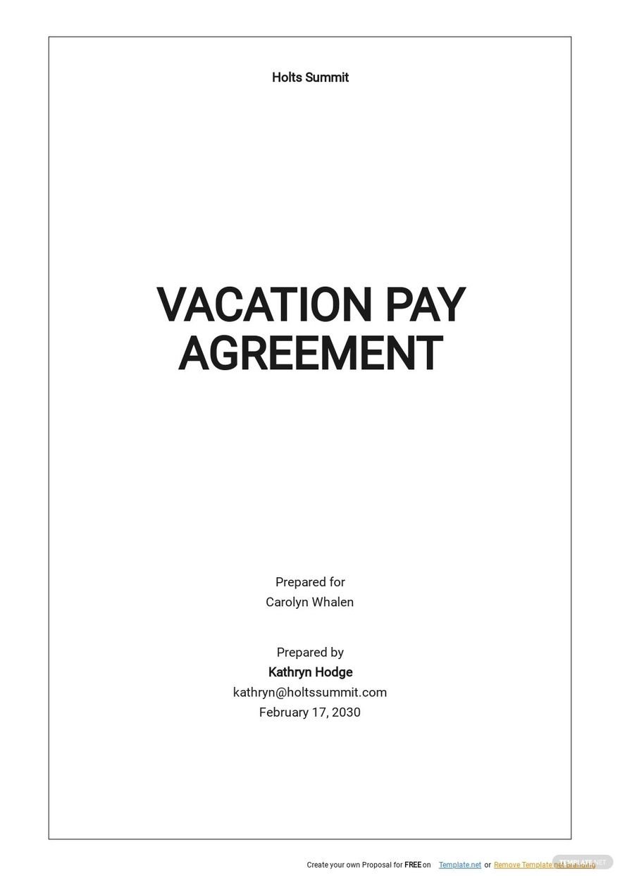 vacation pay agreement for assignment employees