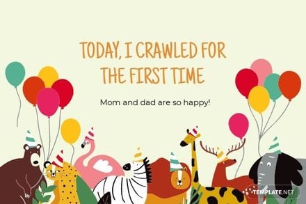 Creative Baby Milestone Card Template