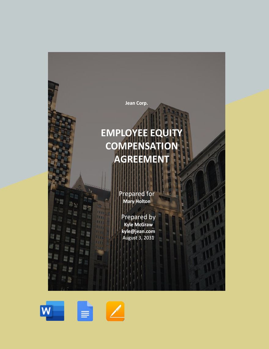 Employee Equity Compensation Agreement Template
