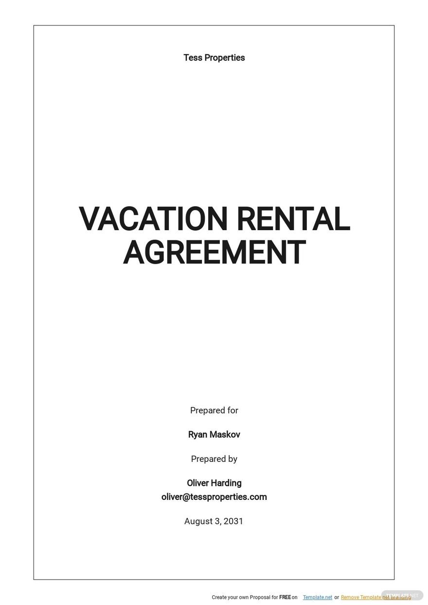 Vacation Rental Property Management Agreement Template In Google Docs Word Template