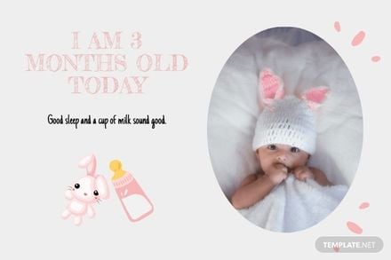 Monthly Baby Milestone Card Template