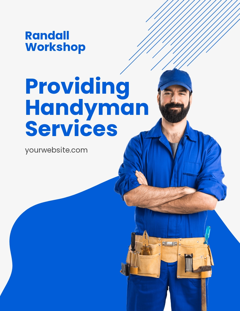 Professional Handyman Services Flyer Template in Word, Google Docs, Apple Pages, Publisher