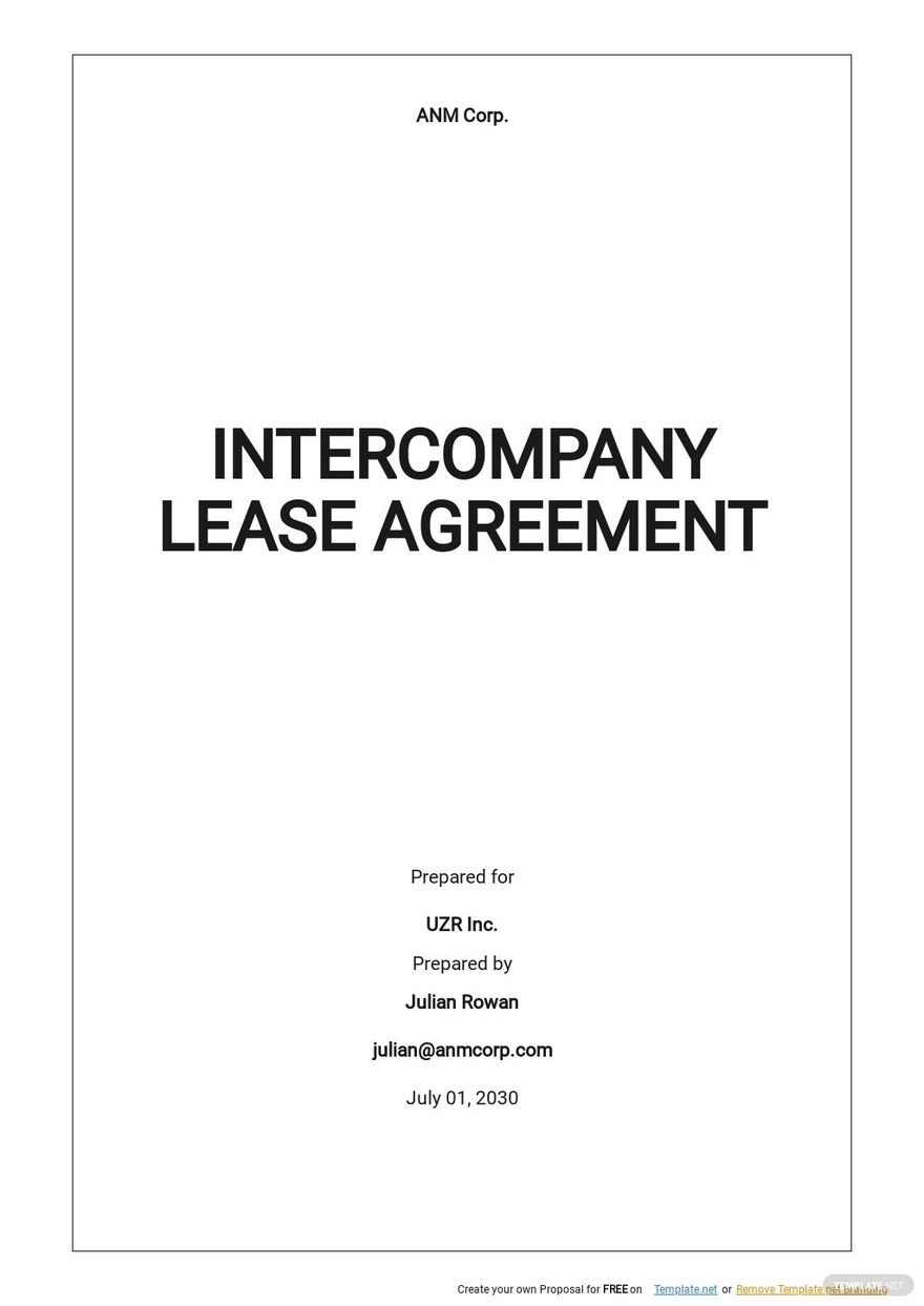 Lease Agreement Template Google Docs, Word, Apple Pages