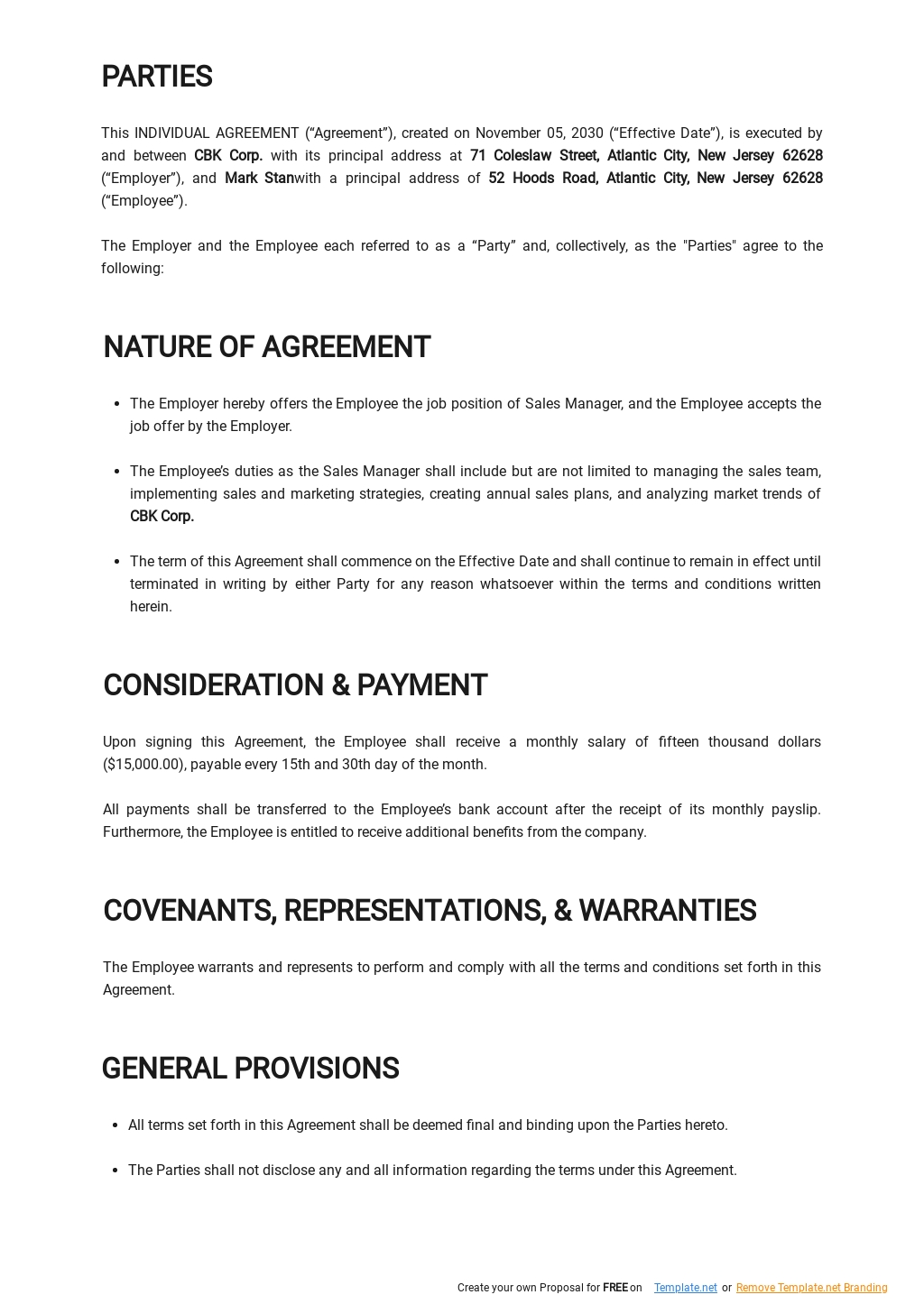 What Does Individual Agreement Mean