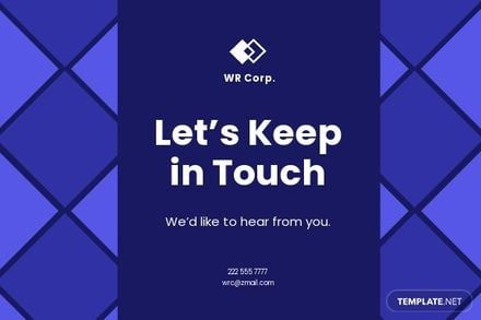 Keep In Touch Business Card Template