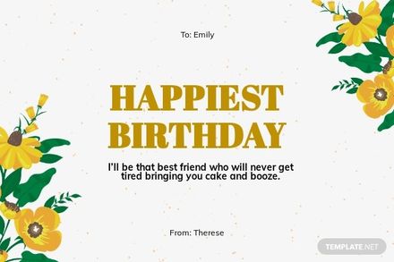 Girl Best Friend Birthday Card Template in Word, Photoshop, Illustrator - Download | Template.net